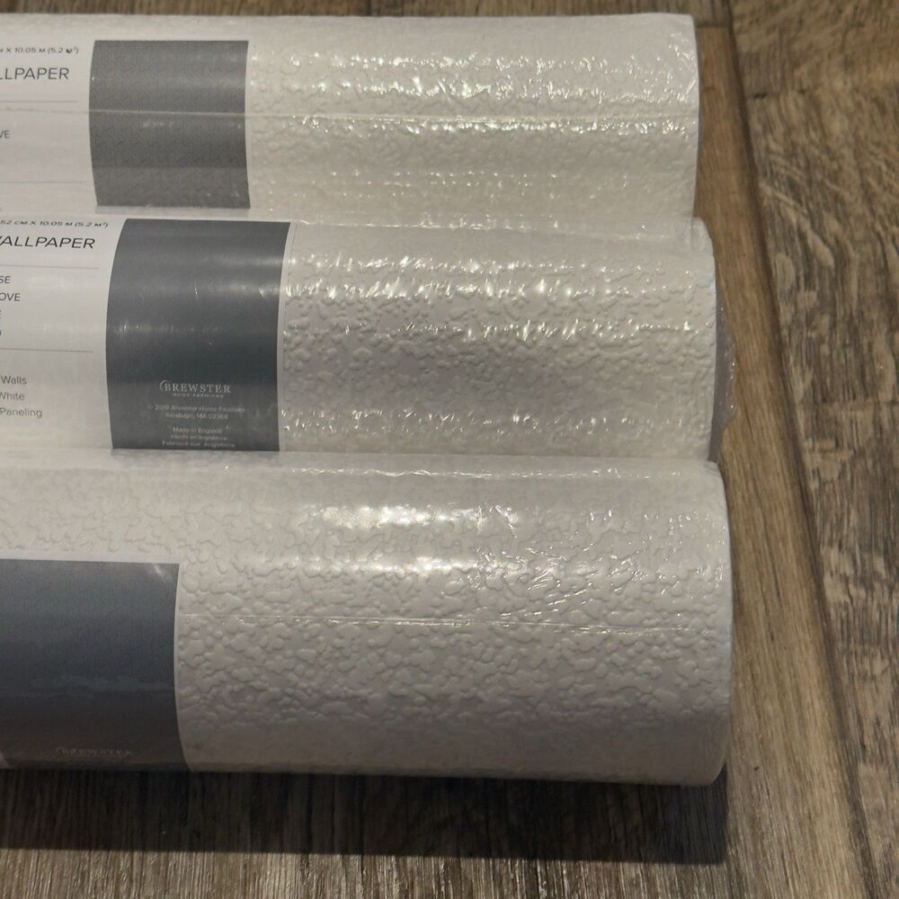 NEW 3 Rolls Vinyl Wallpaper Scott Living Series Textured Paintable Design Large - Picture 6 of 11